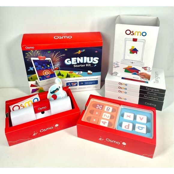 OSMO Genius Starter Kit + Genius Kit Tangrams Numbers Words & Coding for IPAD